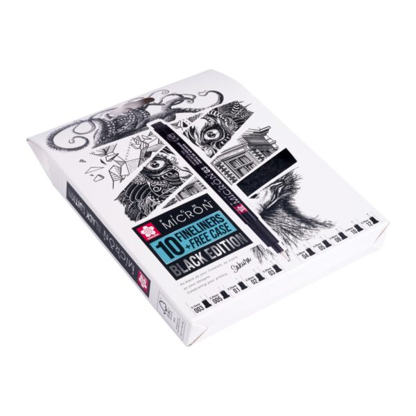 Sakura Pigma Micron fineliners - Black Edition - 10 stuks - Afbeelding 1