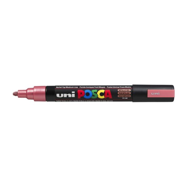 POSCA acrylmarker - medium PC-5M - 1,8-2,5 mm - metallic rood - Afbeelding 1