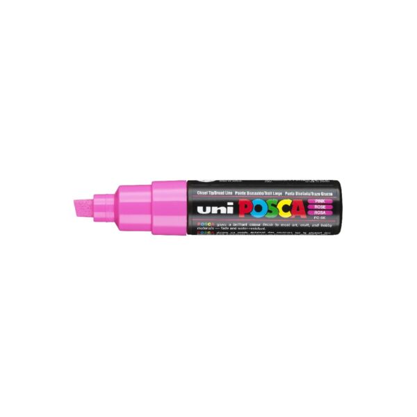 POSCA acrylmarker - beitelpunt PC-8K - 8 mm - roze - Afbeelding 1