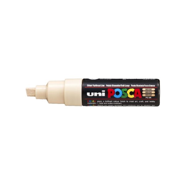 POSCA acrylmarker - beitelpunt PC-8K - 8 mm - beige - Afbeelding 1