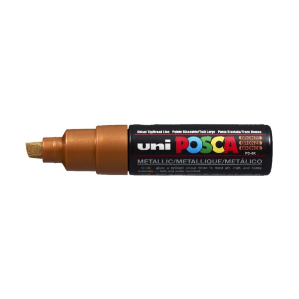 POSCA acrylmarker - beitelpunt PC-8K - 8 mm - brons - Afbeelding 1