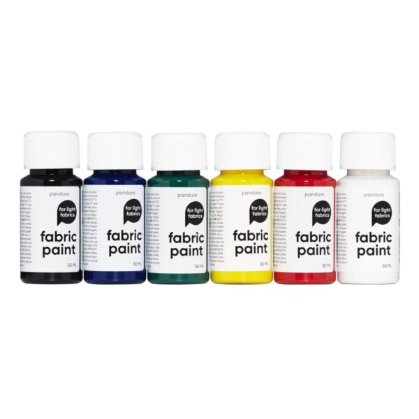 Textielverf set - lichte stoffen - 6x 50 ml - basis - Afbeelding 1