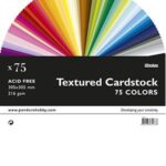 Gekleurd karton - textured - 30,5x30,5 cm - 75 vellen