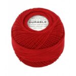Durable borduur-/haakkatoen - 20 gram - helderrood