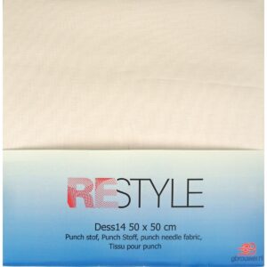 dess 14 punch stof - 50x50 cm ecru