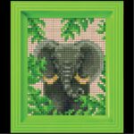 Pixelhobby set met lijst - olifant
