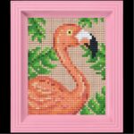 Pixelhobby set met lijst - flamingo