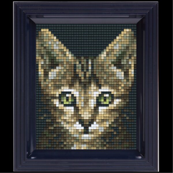 Pixelhobby set met lijst - poes - Afbeelding 1