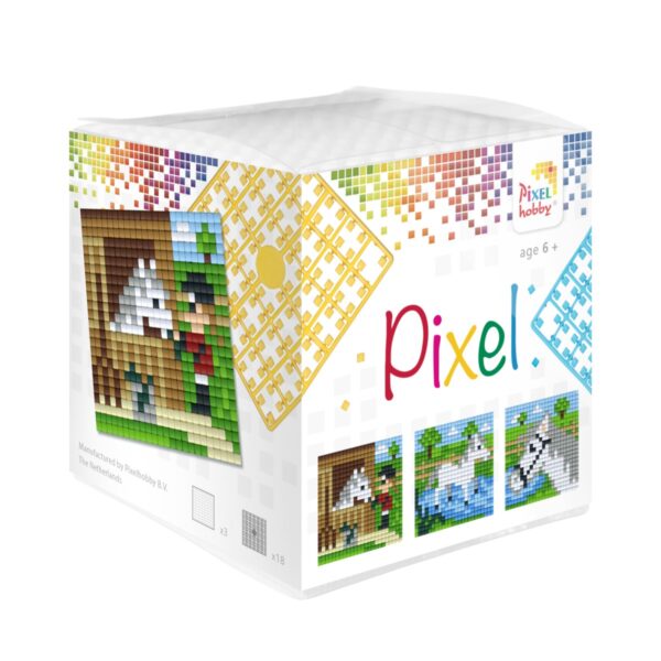 Pixelhobby kubus - 24-delig - paarden - Afbeelding 1