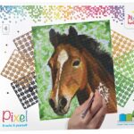 Pixelhobby set - 4 platen - paard