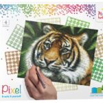 Pixelhobby set - 4 platen - tijger