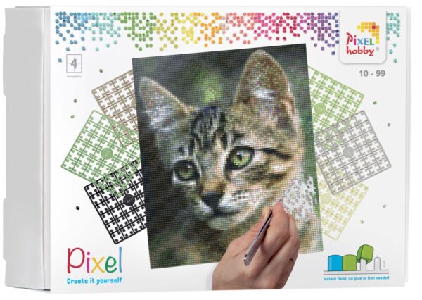 Pixelhobby set - 4 platen - kitten - Afbeelding 1