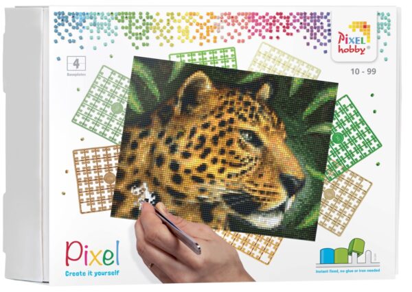 Pixelhobby set - 4 platen - luipaard - Afbeelding 1