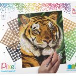 Pixelhobby set - 9 platen - tijger