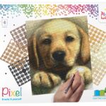 Pixelhobby set - 4 platen - golden retriever