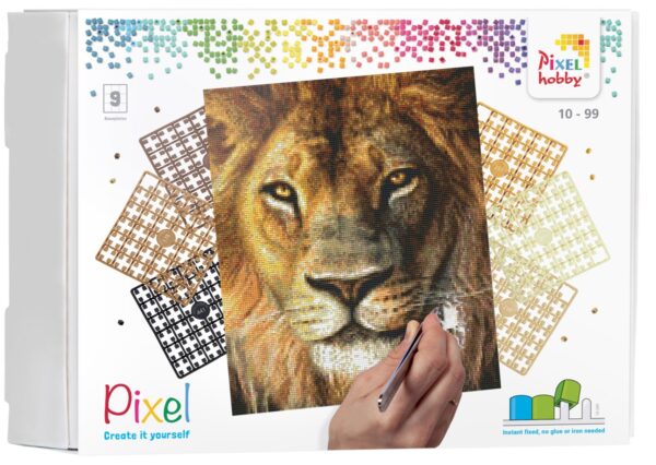 Pixelhobby set - 9 platen - leeuw - Afbeelding 1