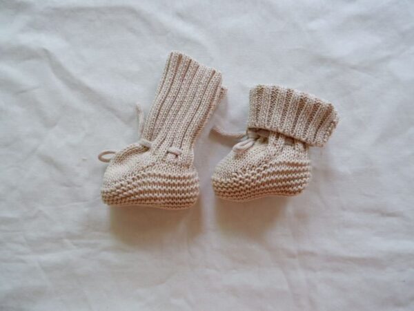 Mini Fashion™ - Warm&Stijlvol - Gebreide Babyslofjes Licht Grijs / S (0-6 maanden) | Educatief Speelgoed - Afbeelding 1