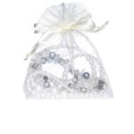 Zakjes - organza - 10 stuks - crème