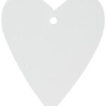 Tags hart - 24 stuks - wit