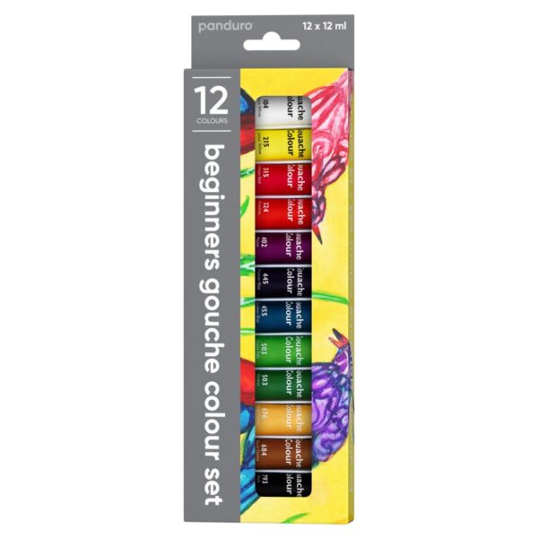 Panduro plakkaatverf set - 12x 12 ml - Afbeelding 1