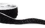 Klittenband zelfklevend 20 mm/ 1,25 meter- Zwart