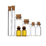 Mini flesjes - glas - 8 stuks