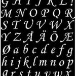 Sjabloon - alfabet - sierlijk