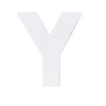 Letter karton 10 cm/ Wit- Y