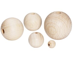 Houten kralenmix - 10-37 mm/15 stuks