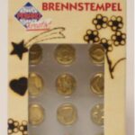 Houtbrand stempels - 12 stuks - figuren