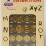 Houtbrand stempels - 16 stuks - alfabet M-Z