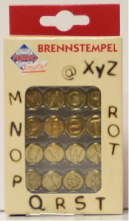 Houtbrand stempels - 16 stuks - alfabet M-Z