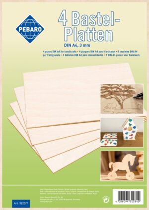 Houten platen - 4 stuks - A4