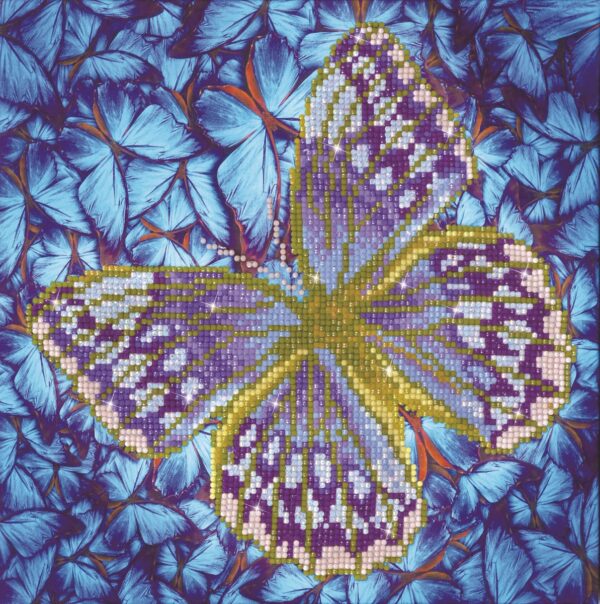 Diamond Dotz - 30x30 cm - vlinder - Afbeelding 1