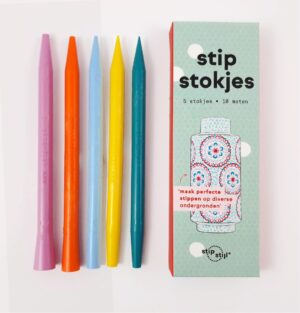 Stipstijl stipstokjes - 5 stuks/10 maten