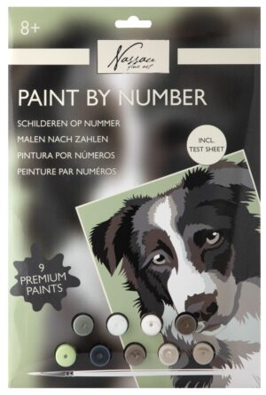 Schilderen op nummer - karton - hond