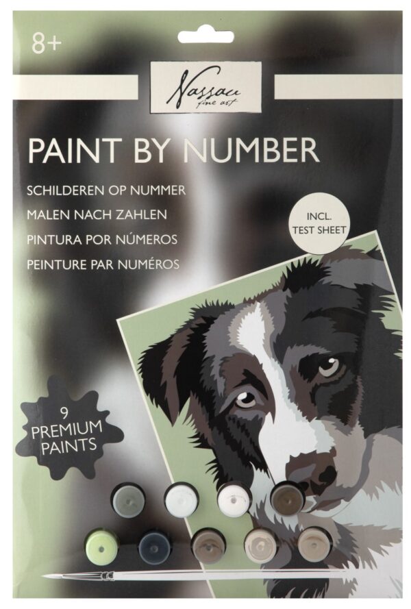 Schilderen op nummer - karton - hond - Afbeelding 1
