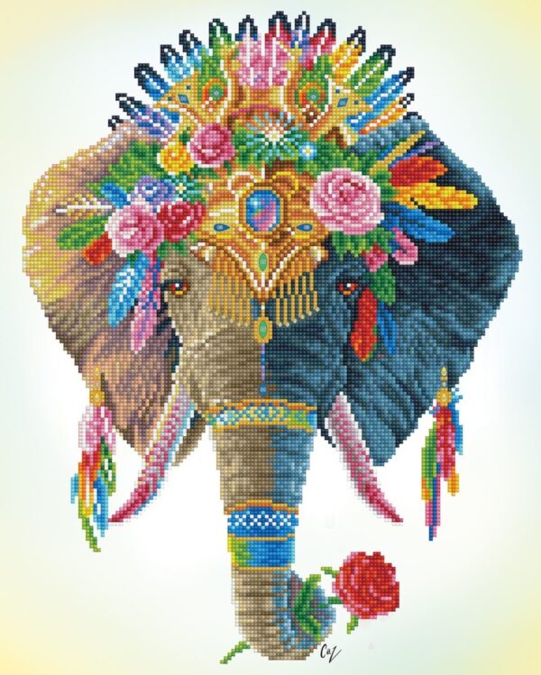 Diamond Dotz - 41x51 cm - Bohemian Elephant - Afbeelding 1