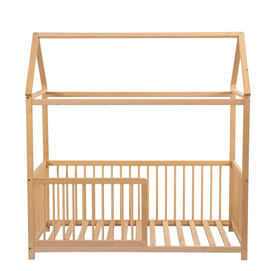 Huisbed Kukka 70x140 Wooden Montessori Activity Bed Natural - Afbeelding 1