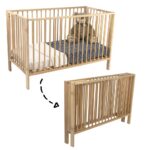 Ledikant Colorfull Home Skladane Inklapbaar 60x120 Beuken/Naturel