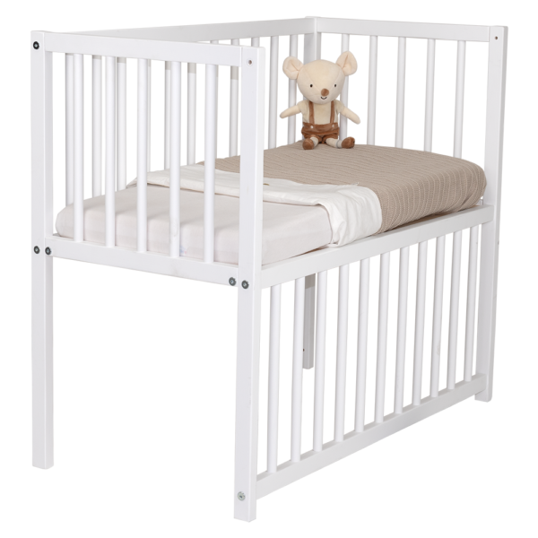 Co-Sleeper Colorfull Home Dewi Linea Classic Open White - Afbeelding 1