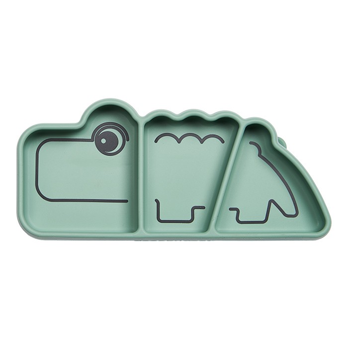 Bord Done by Deer | Stick&Stay Silicone Croco Green Bord Done by Deer | Stick&Stay Silicone Croco Green - Afbeelding 1