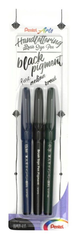 Pentel Brush Sign Pen - black pigment edition
