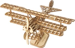Robotime houten 3D puzzel - Bi-Plane
