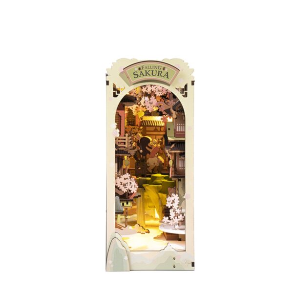 Robotime houten 3D puzzel - book nook - Falling Sakura - Afbeelding 1