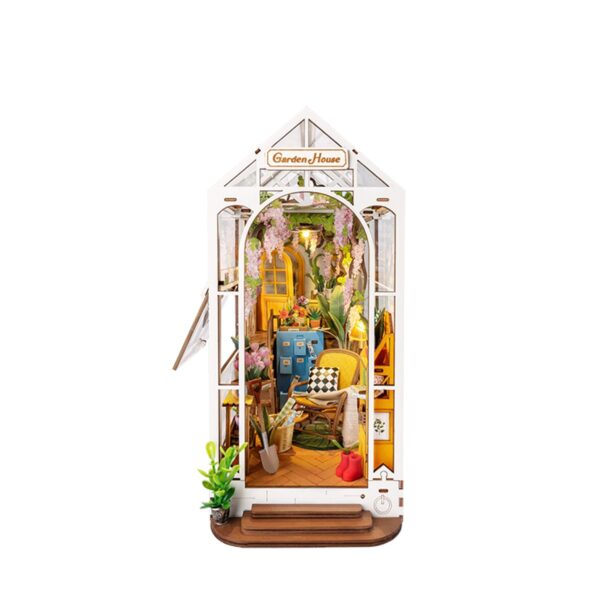 Robotime houten 3D puzzel - book nook - Garden House - Afbeelding 1