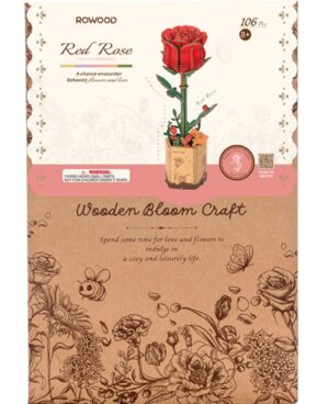 Robotime houten 3D puzzel - Red Rose