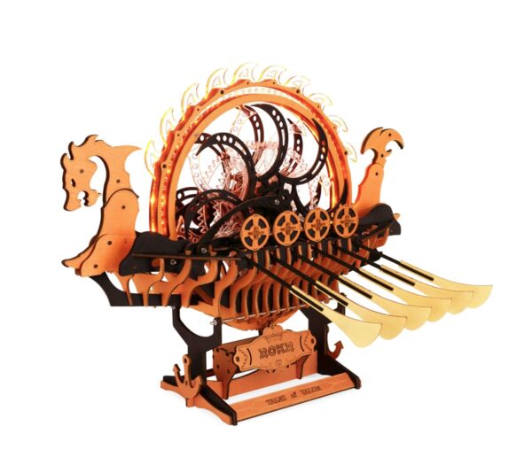 Robotime houten 3D puzzel - Viking Dragon Ship - Afbeelding 1