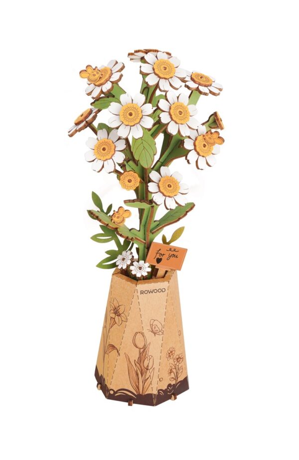 Robotime Houten 3D puzzel - Chamomile - Afbeelding 1