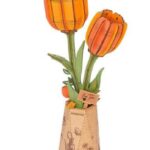 Robotime Houten 3D puzzel - Orange Tulip